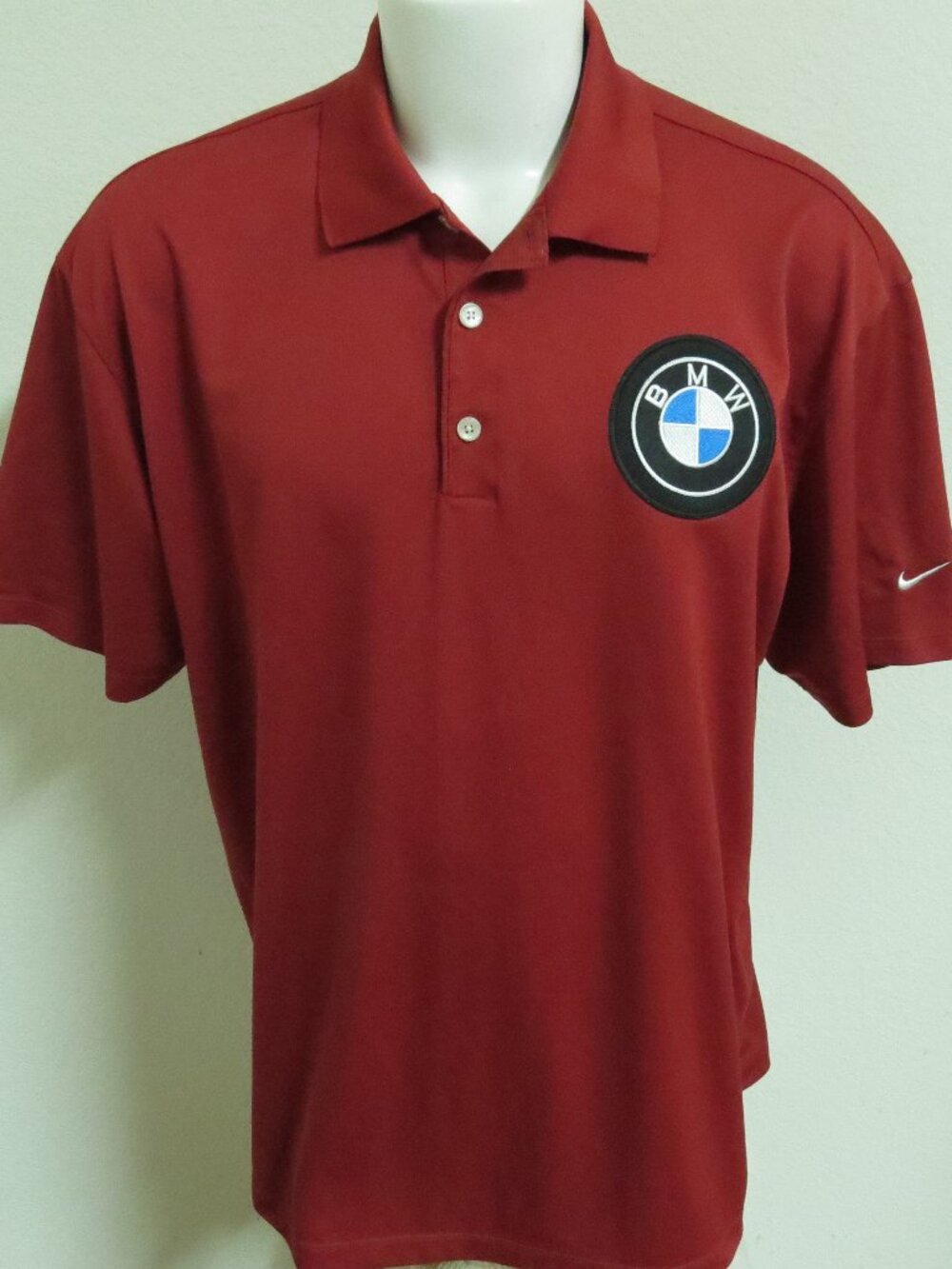Sz L-2XL Red BMW Nike Dri-Fit Men's #04T Polo Shirt